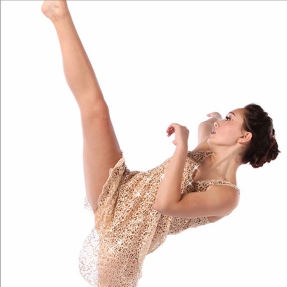 Alexandra gold dance dress adult large balera Leo - Picture 2 of 8